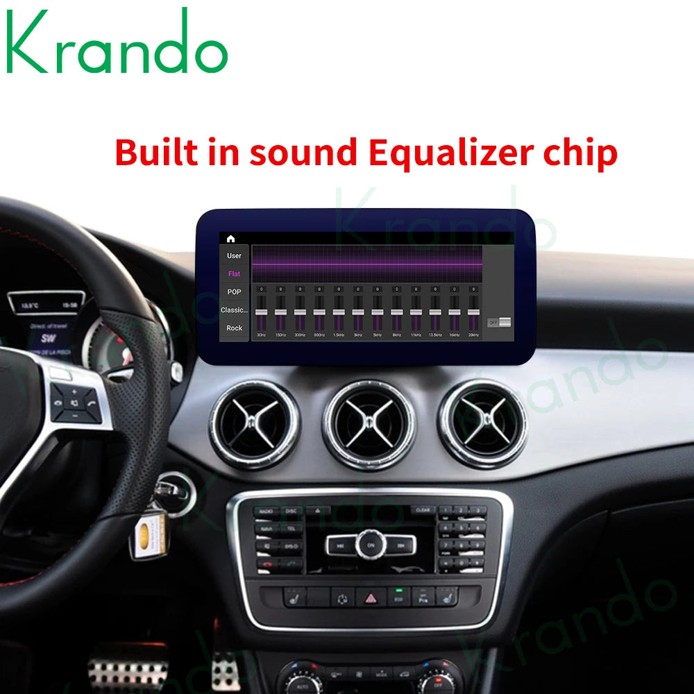 Krando 12.3" android car Radio gps stereo For Mercedes-Benz A W176 CLA C117 GLA X156 2012-2018 NTG 4.5 5.0 head unit navigation multimedia system carplay android auto 4g sim card