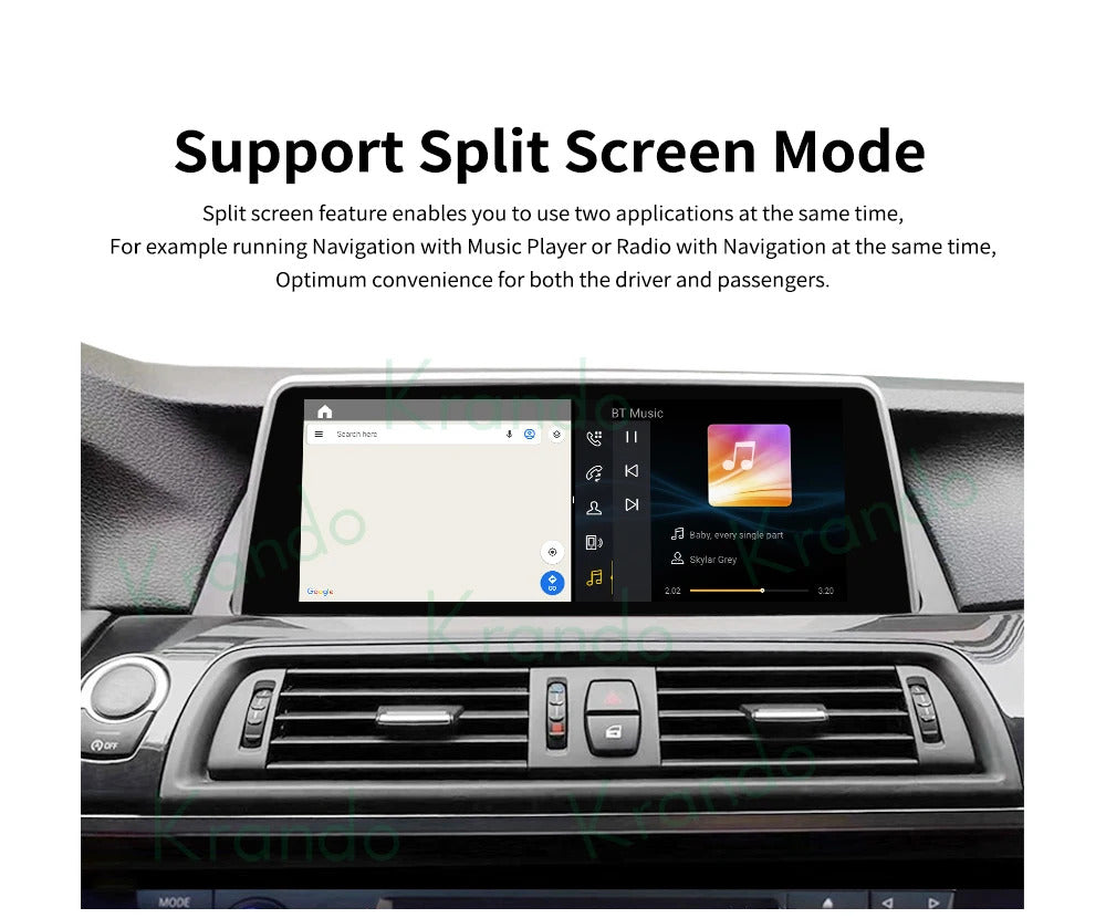 Krando 10.25 Inch Carplay Android For BMW 5 Series F07 GT 2011-2012 Stereo Multimedia Player GPS Navigation CarPlay HD Touch