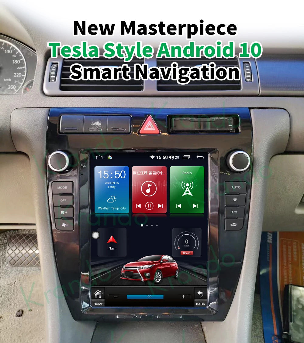 Krando 9.7 Inch Navigation Car Radio Android Auto NBT For Audi A6 1997-2003 Apple Carplay 4g Wireless Touch Screen Head Unit