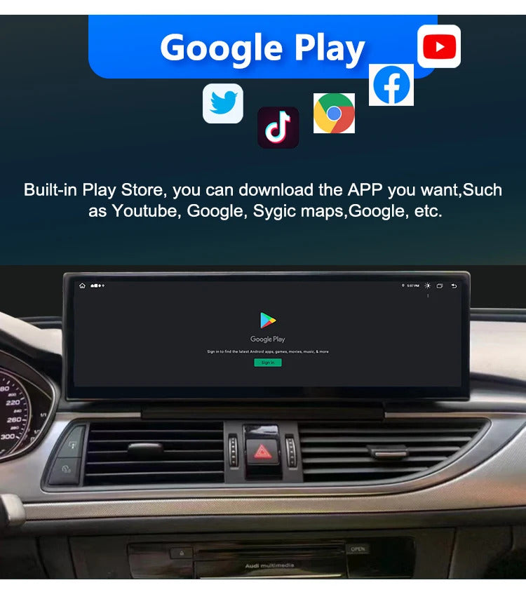 Krando 14.9 Inch Auto NBT System For AUDI A6/A6L/A7 2012 Stereo Multimedia Player GPS Navigation CarPlay HD Touch Screen Head