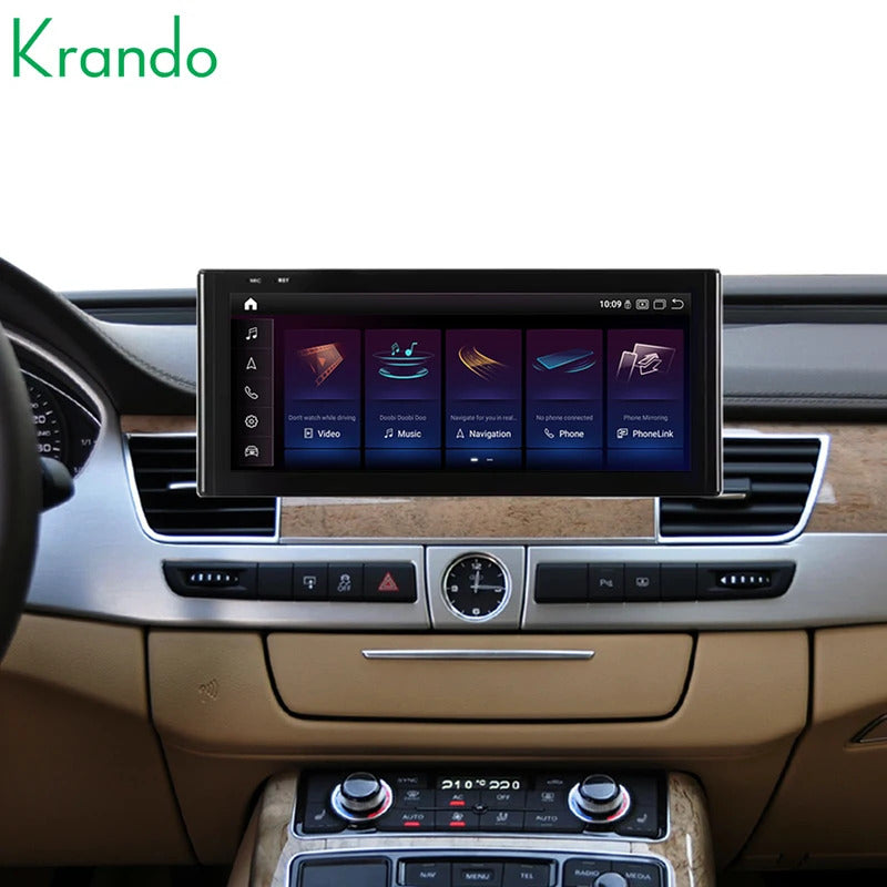 Krando 12.3 Inch Android Auto Radio Screen For AUDI A8 2010-2017 CarPlay HD Touch Screen Head