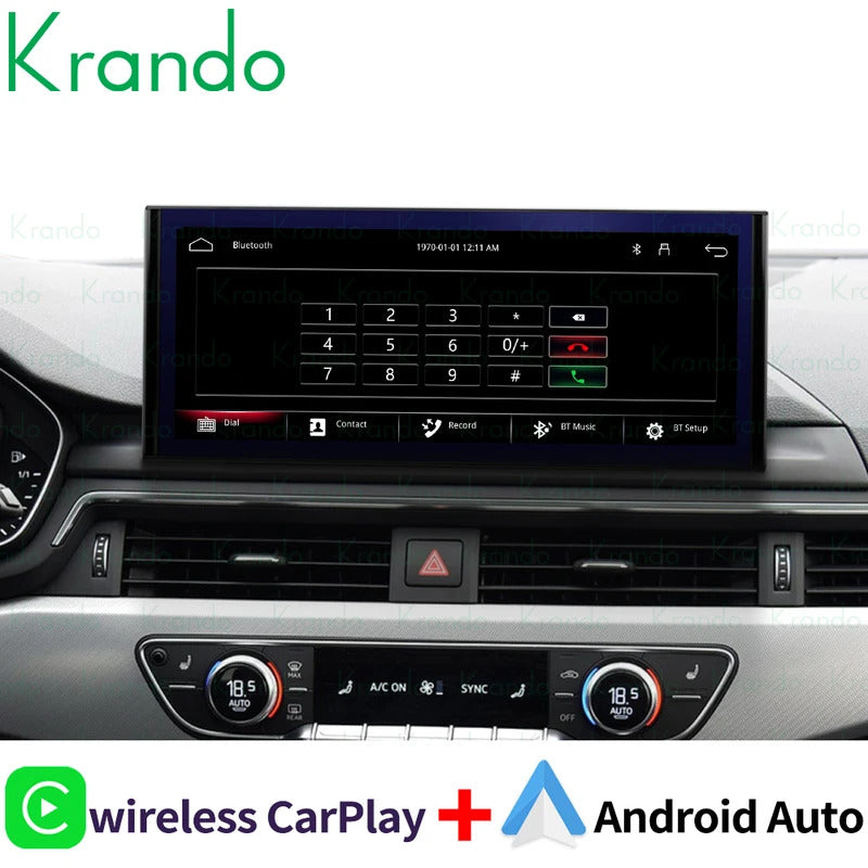 Krando 12.3 Inch Auto GPS Navigation Car Radio For AUDI A4/A4L/A5 2017-2020 Multimedia Player GPS Navigation CarPlay HD Touch