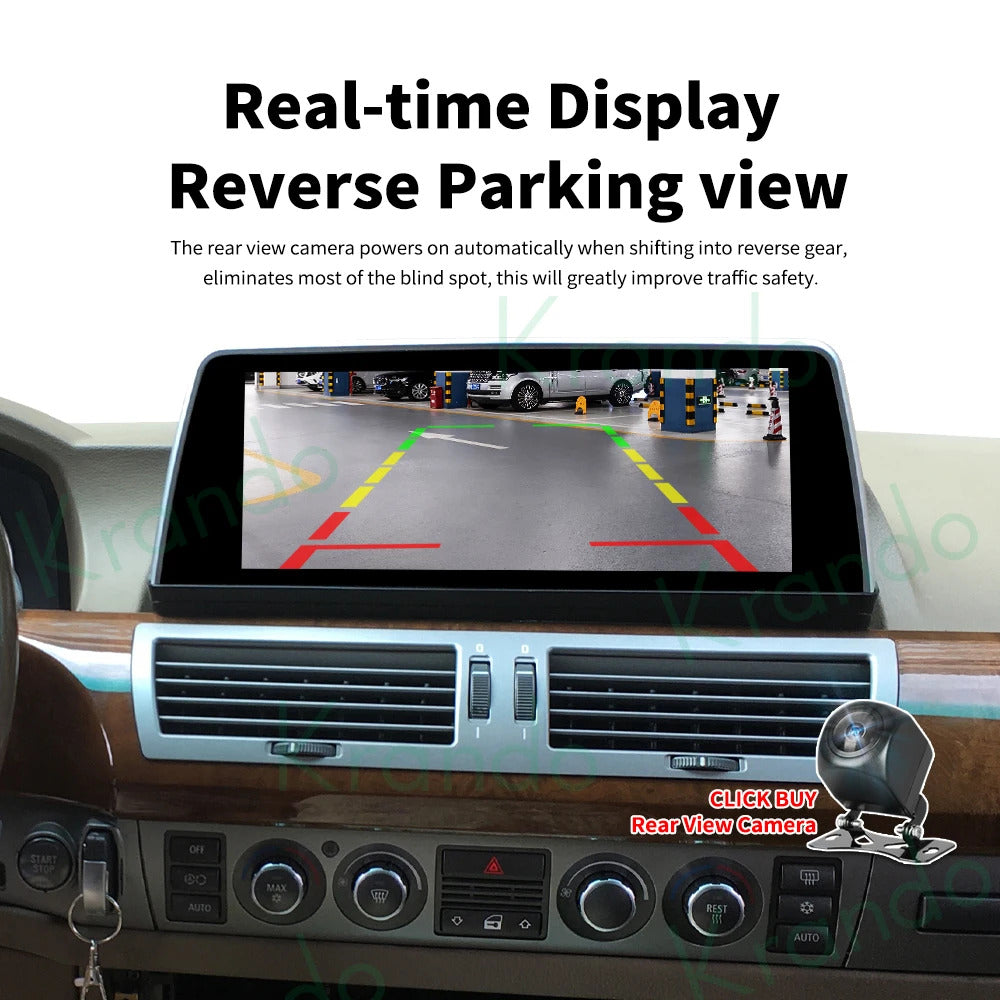 Krando 12.3'' GPS Navigation Carplay Car Radio For BMW 7 Series E65/E66 2004-2009 Video Player Stereo Auto GPS Navigation