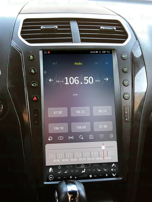 Krando 13.6'' Telsa style verticial screen car radio For Ford Explorer 2011-2020 android navigation multimedia system wifi 4g carplay android auto