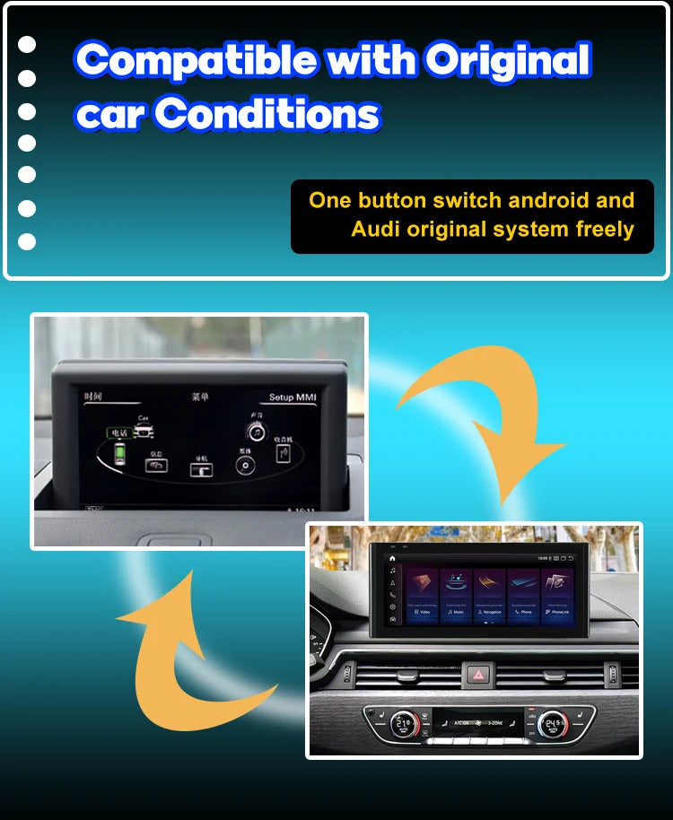 Krando 12.3 Inch DVD Auto NBT System For AUDI A4/A4L/A5 2017-2020 SNavigation CarPlay HD Touch Screen Head