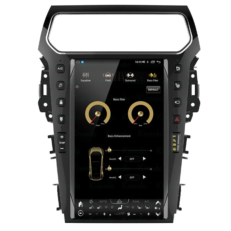 Krando 13.6'' Telsa style verticial screen car radio For Ford Explorer 2011-2020 android navigation multimedia system wifi 4g carplay android auto