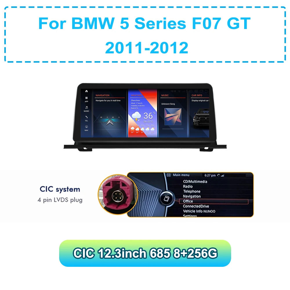 Krando 12.3'' Android Car Radio For BMW 5 Series F07 GT 2011-2018 Car Multimedia GPS 4G autoradio Player Stereo