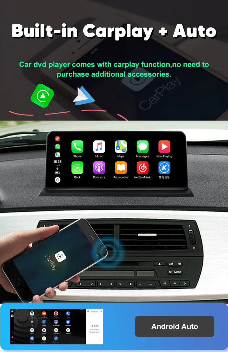 Krando 10.25 Inch Carplay Android Car Radio NBT For BMW Z4 E85 2004-2008 Multimedia Player GPS Navigation CarPlay HD Touch