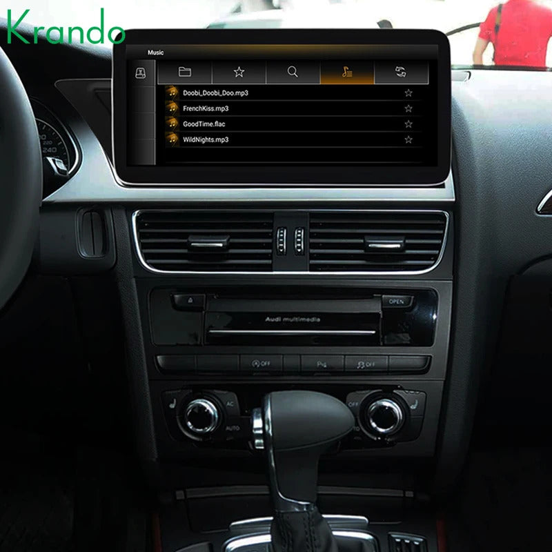 Krando 12.3 inch Auto Stereo Autoradio CarPlay Bluetooth For AUDI A4/A4L/A5 2009-2015 Car Radio Multimedia Player WIFI