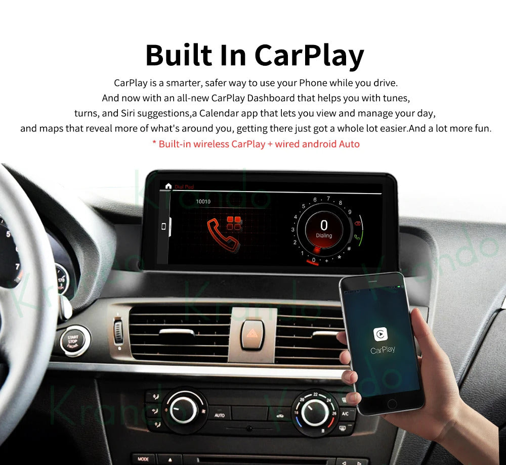 Krando 10.25 Inch Android Auto NBT System For BMW X3 G01 2018- EVO system Multimedia Player GPS Navigation CarPlay HD Touch