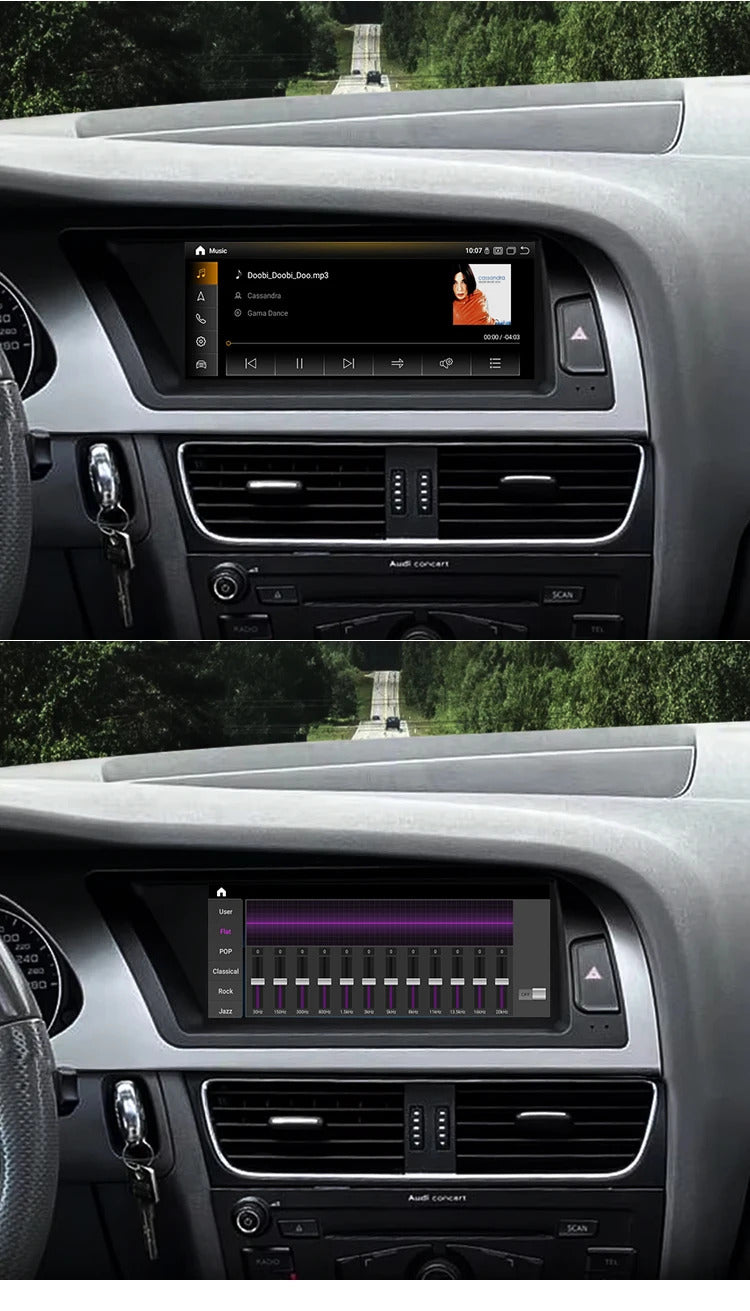 Krando 8.8 Inch Auto NBT Android System For AUDI A4/A4L 2004-2012 GPS Navigation CarPlay HD Touch Screen Head