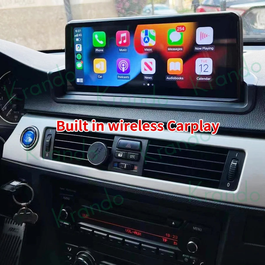 Krando Android 10.25'' Car Radio GPS stereo For BMW 3 Series E90 E91 E92 E93 320d 2005 - 2012 head unit navigation multimedia system wireless carplay android auto