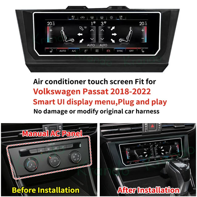 Krando Digital AC Control Panel For VW GOLF 7 Passat B8 Tiguan MK2 2013 - 2022 Air Conditioner Climate touch Screen
