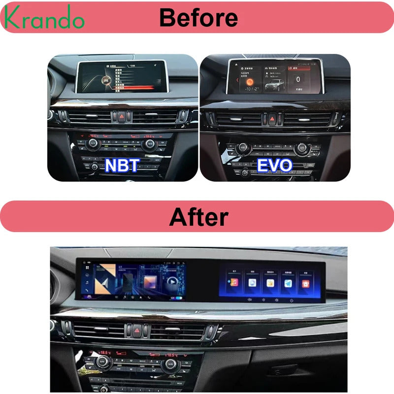 Krando 22'' Multimedia Video Android Auto GPS For BMW X5 F15 F85 X6 F16 X6M 2014-2018 Video Player Stereo Auto GPS Navigation