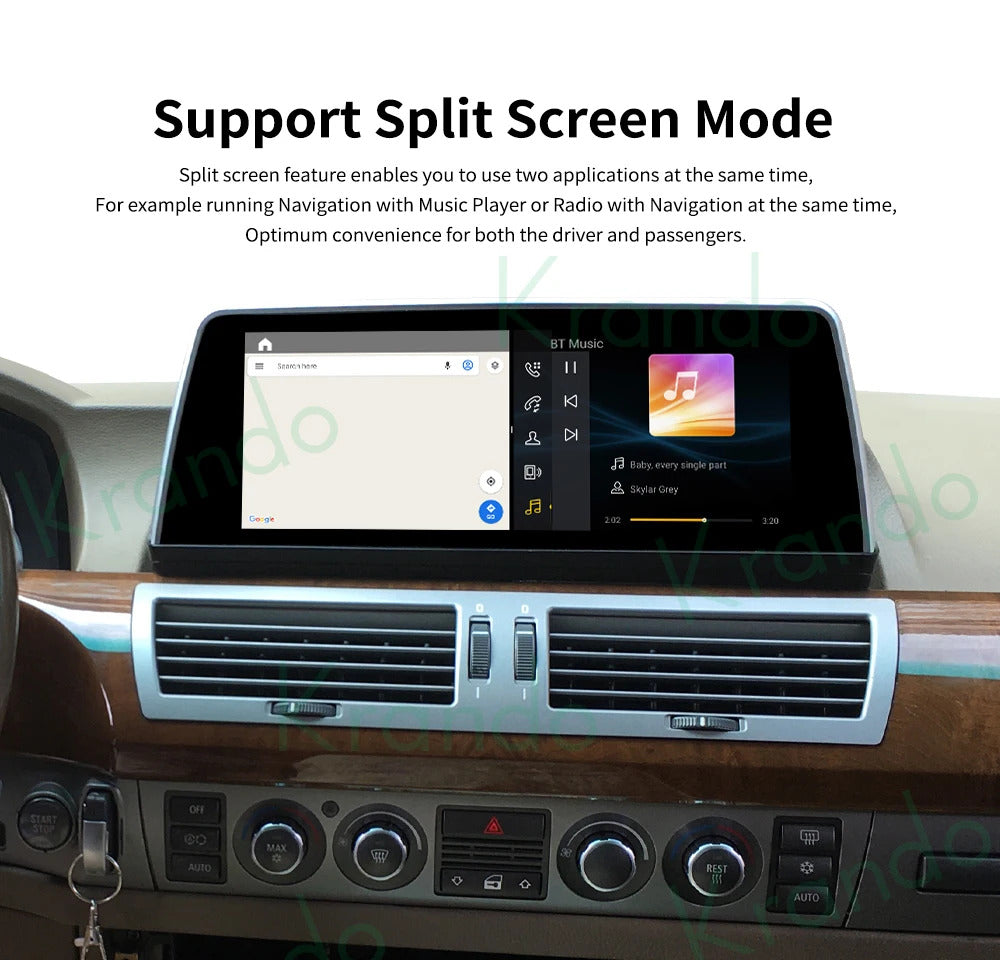 Krando 12.3'' GPS Navigation Carplay Car Radio For BMW 7 Series E65/E66 2004-2009 Video Player Stereo Auto GPS Navigation