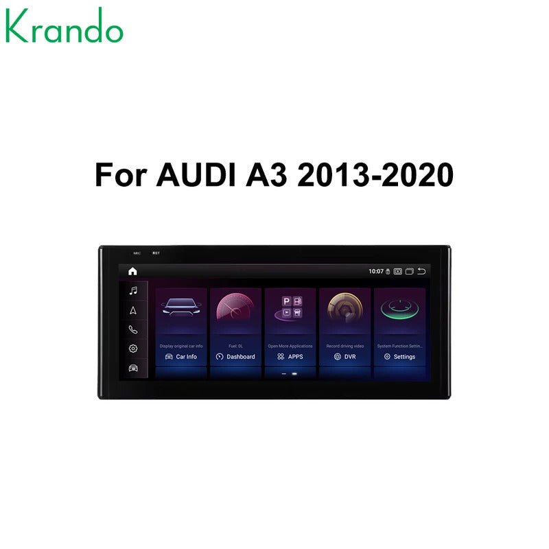 Krando 12.3 Inch Android Auto Radio Screen For AUDI A3 2013-2020 CarPlay HD Touch Screen Head