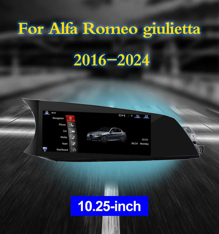 Krando 10.25" Android car navigation for Alfa Romeo Giulietta 2016-2024 car multimedia radio gps stereo wifi 4g carplay android auto