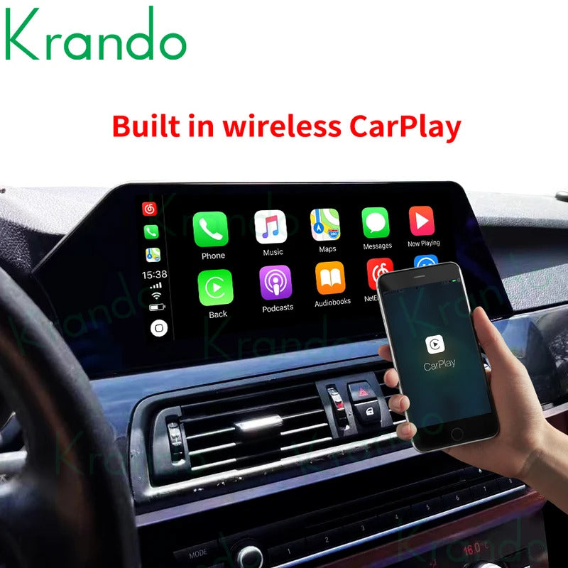 Krando 12.3 Inch Car Radio Android For BMW BMW 5 Series F10/F11 2011-2012 Multimedia Player GPS Navigation CarPlay Screen Head