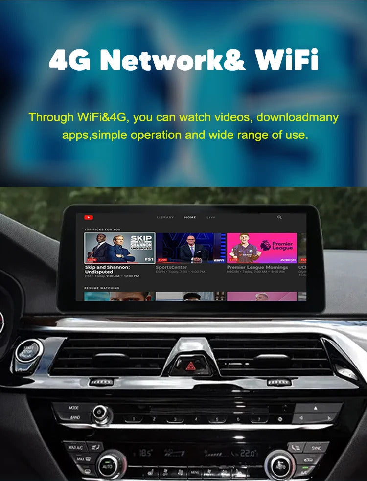 Krando 10.25/12.3 Inch Car Radio Navigation Play For BMW 5 Series G30 2018- Multimedia Player GPS Navigation Screen Head