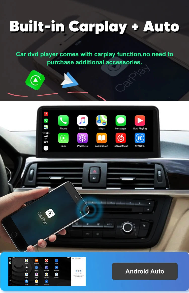 Krando 10.25 Inch Navigation NBT System For BMW 3/4 Series F30/F31/F32/F33/F34/F35/F36 Multimedia Player GPS Navigation CarPlay