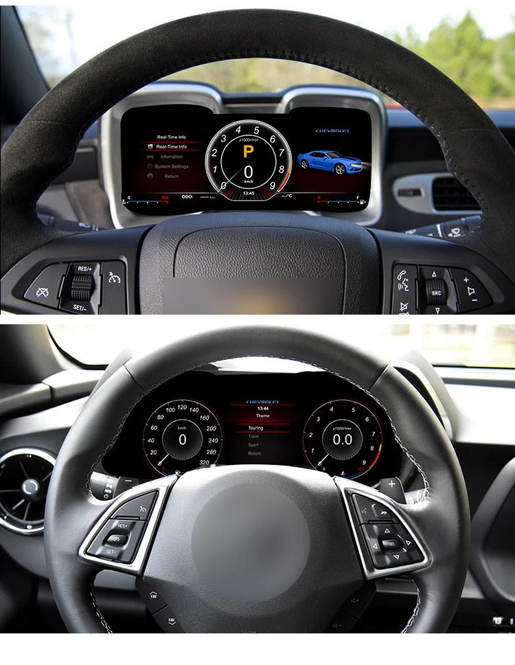 Krando 12.3'' Linux Car Digital Cluster For Chevrolet Camaro 2010 - 2015 LCD Dashboard Panel Virtual CockPit Speedometer Instrument