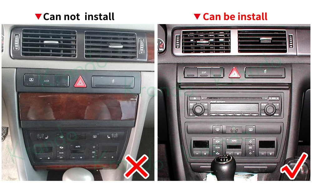 Krando 9.7 Inch Navigation Car Radio Android Auto NBT For Audi A6 1997-2003 Apple Carplay 4g Wireless Touch Screen Head Unit