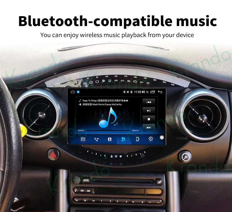 Krando 7 Inch Android Multimedia For BMW Mini Cooper R50 R52 R53 2000-2007 Auto Radio Stereo Head Unit GPS Navigation