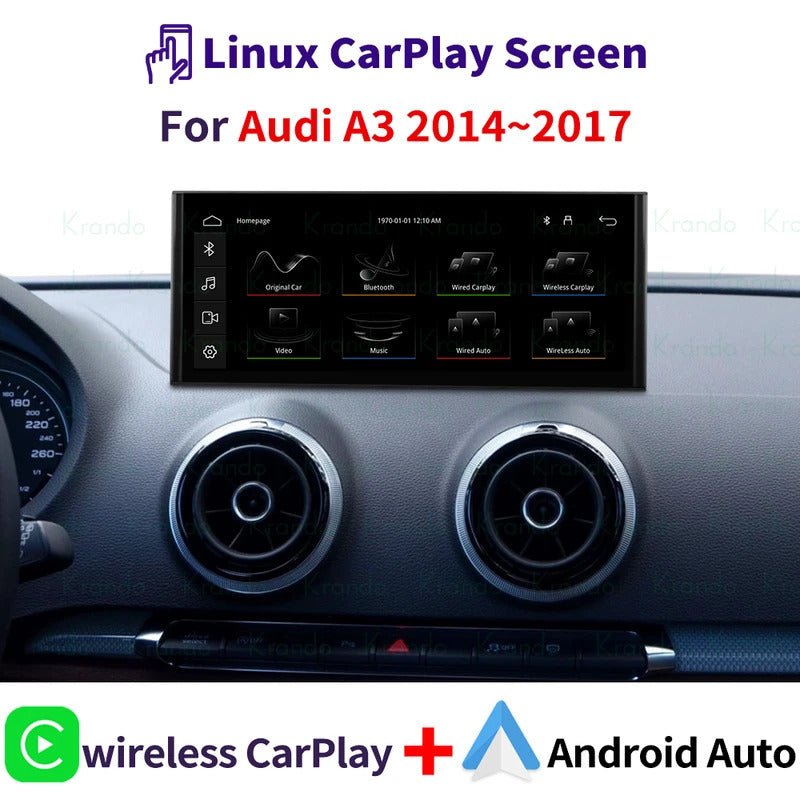 Krando 12.3 Inch DVD Multimedia Video Player Stereo For AUDI A3 2013-2020 GPS Stereo Screen LHD Auto WIFI