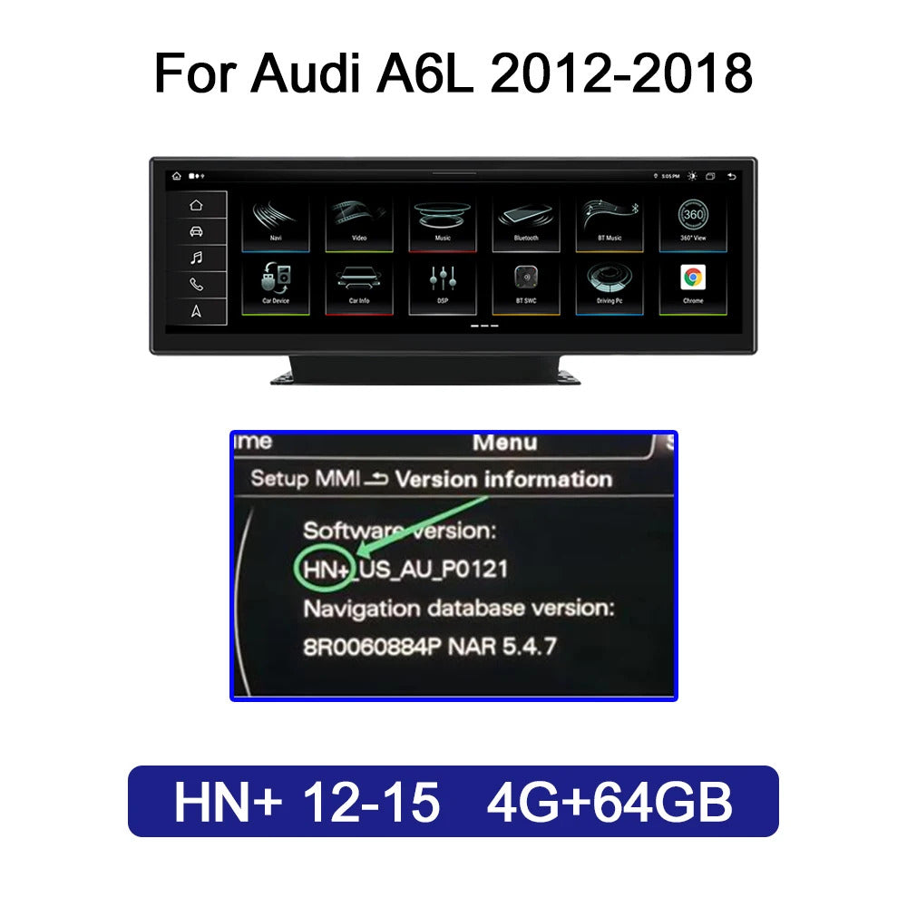 Krando 14.9 Inch Auto NBT System For AUDI A6/A6L/A7 2012 Stereo Multimedia Player GPS Navigation CarPlay HD Touch Screen Head