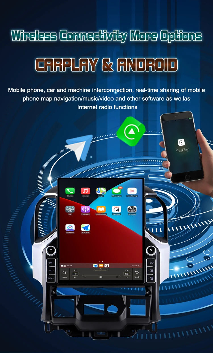 Krando 16.2 Inch DVD Auto Carplay Android Auto Radio For Chevrolet Silverado/GMC-Sierra 2019-2024 CarPlay HD Touch Screen Head