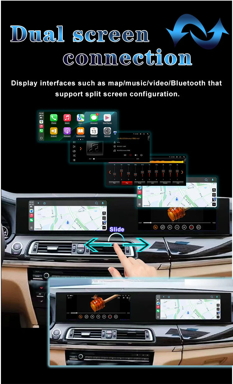 Krando 22 Inch Carplay Android Navigation For BMW 7 Series F01 F02 2009-2015 Stereo Multimedia Player GPS Navigation CarPlay HD
