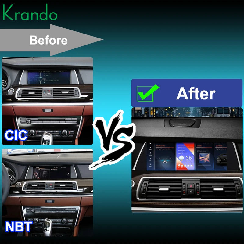 Krando 10.25'' Android Carplay Car Radio Car Multimedia for BMW 5 Series F07 GT 2011-2018 GPS Stereo Screen LHD