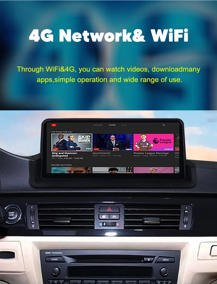 Krando 10.25''Telsa DVD Car Auto Radio Android For BMW 3 SeriesE90/E91/E92/E93/M3 Car Multimedia GPS 4G autoradio Player Stereo