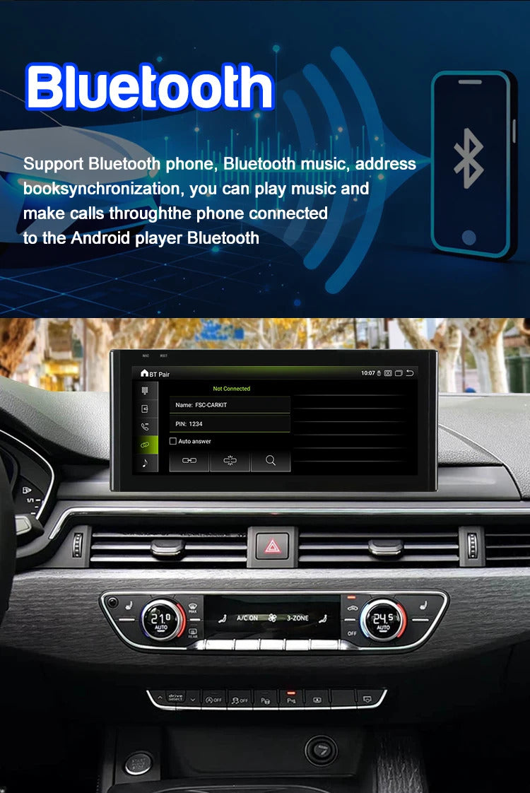 Krando 12.3 Inch DVD Auto NBT System For AUDI A4/A4L/A5 2017-2020 SNavigation CarPlay HD Touch Screen Head