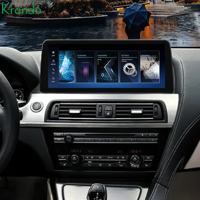 Krando 12.3'' Auto GPS Android Navigation car radio For BMW 6 Series F06/F12 2010-2017 Video Player Stereo Carplay 5G