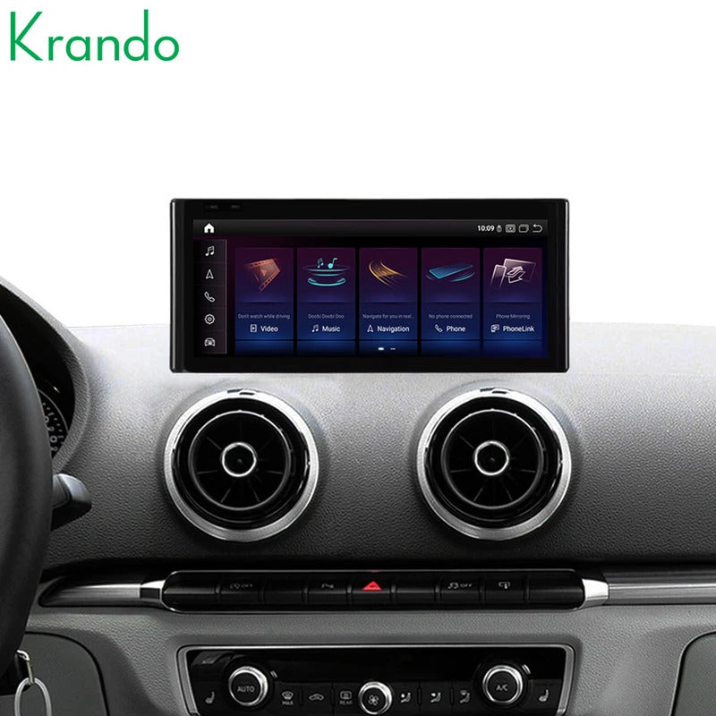 Krando 10.25 Inch Android Auto Radio Screen For AUDI A3 2013-2020 CarPlay HD Touch Screen Head
