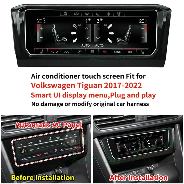Krando Digital AC Control Panel For VW GOLF 7 Passat B8 Tiguan MK2 2013 - 2022 Air Conditioner Climate touch Screen