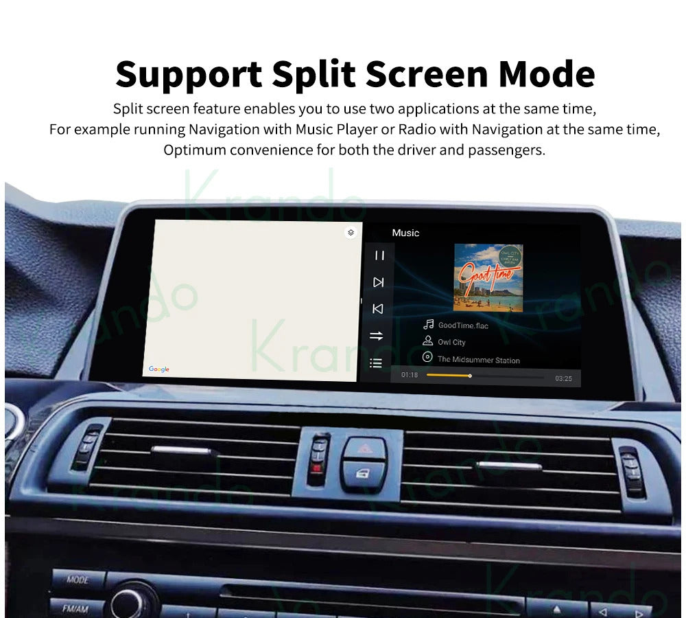 Krando 10.25 Car Carplay Android 4G For BMW 5 Series F10/F11 2011-2012 Stereo Multimedia Player GPS Navigation CarPlay HD Touch