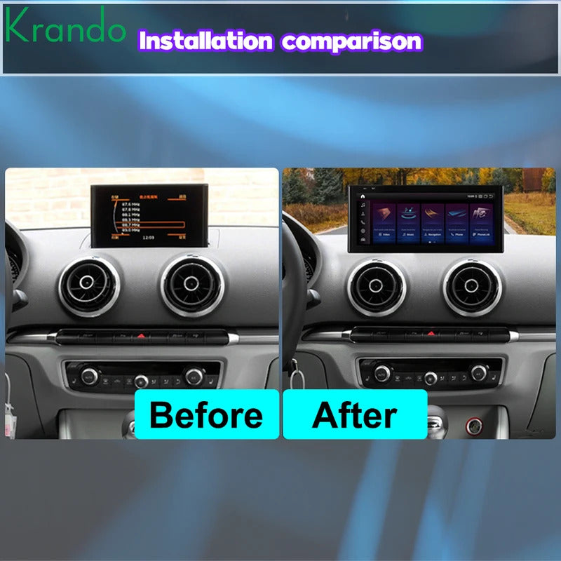 Krando 12.3 Inch Android Auto Radio Screen For AUDI A3 2013-2020 CarPlay HD Touch Screen Head