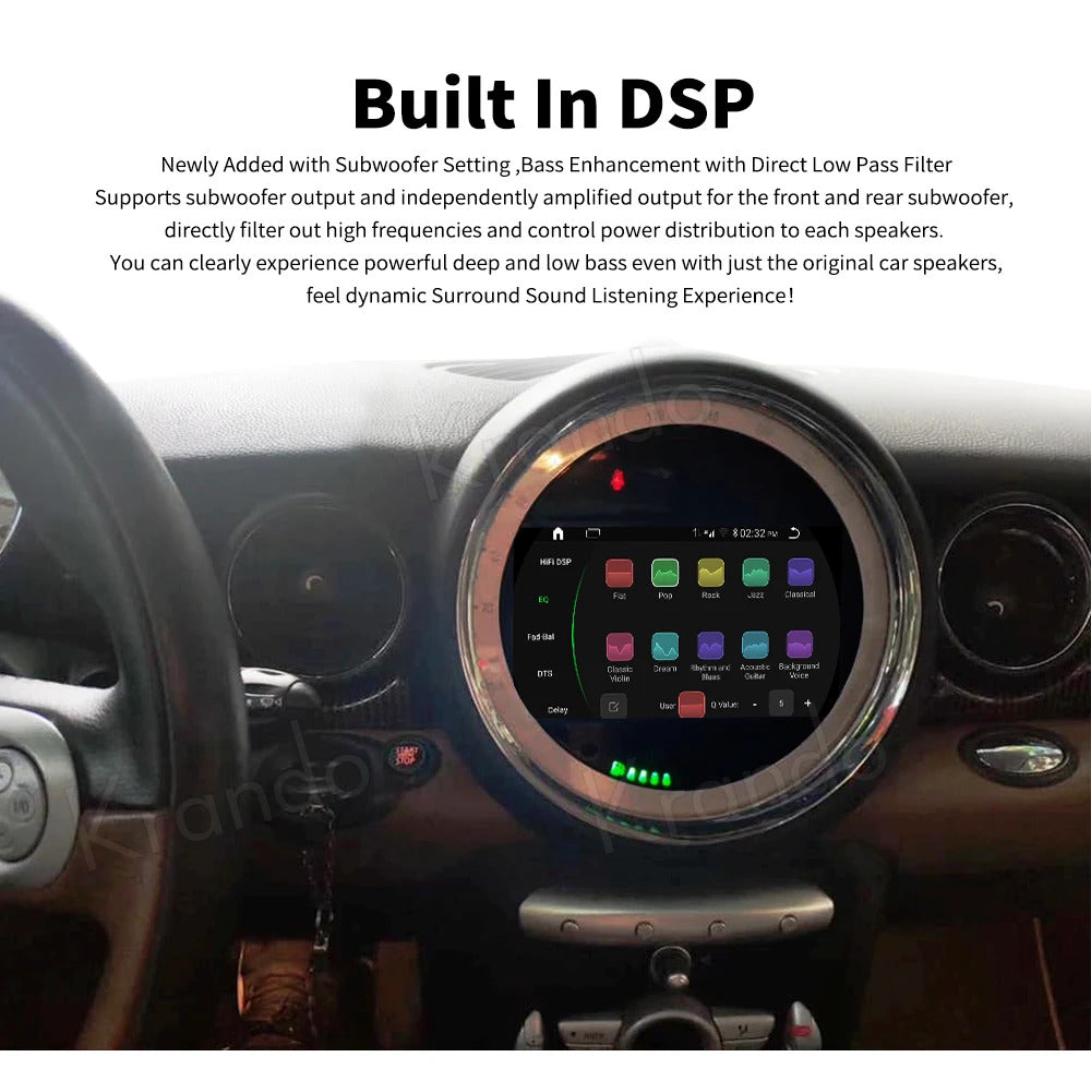 Krando 7'' GPS Auto Android Navigation For Mini Cooper R60 2006-2013 Video Player Stereo Carplay 5G