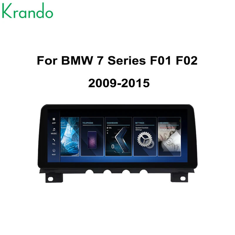 Krando 12.3''GPS Navigation Play HD carplay For BMW 7 Series F01 F02 2009-2015 Car Multimedia GPS 4G autoradio Player Stereo