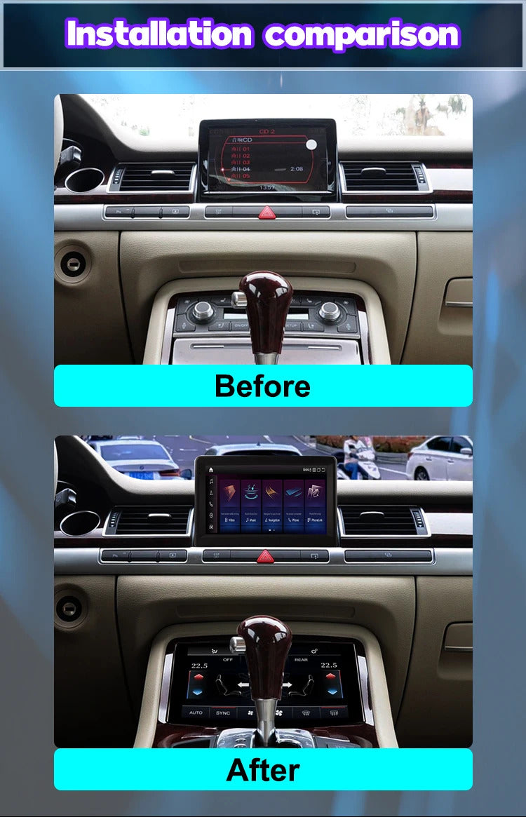 Krando 7'' Car Radio Auto GPS Carplay Android For AUDI A8 2003-2009 Car Multimedia GPS 4G autoradio