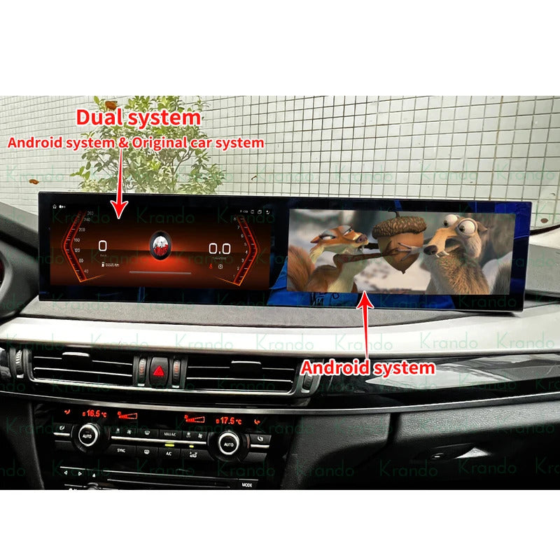 Krando 24.6'' Car Navigation for BMW X5 X6 F15 F16 2013 - 2017 Android Autoradio Screen Wireless Carplay Multimedia Head Unit
