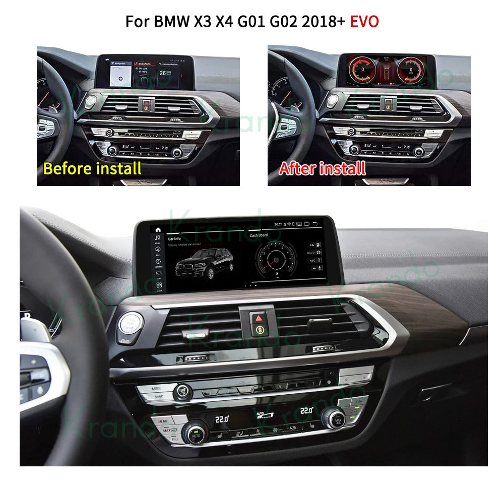 Krando 10.25 Inch Android Auto NBT System For BMW X3 G01 2018- EVO system Multimedia Player GPS Navigation CarPlay HD Touch