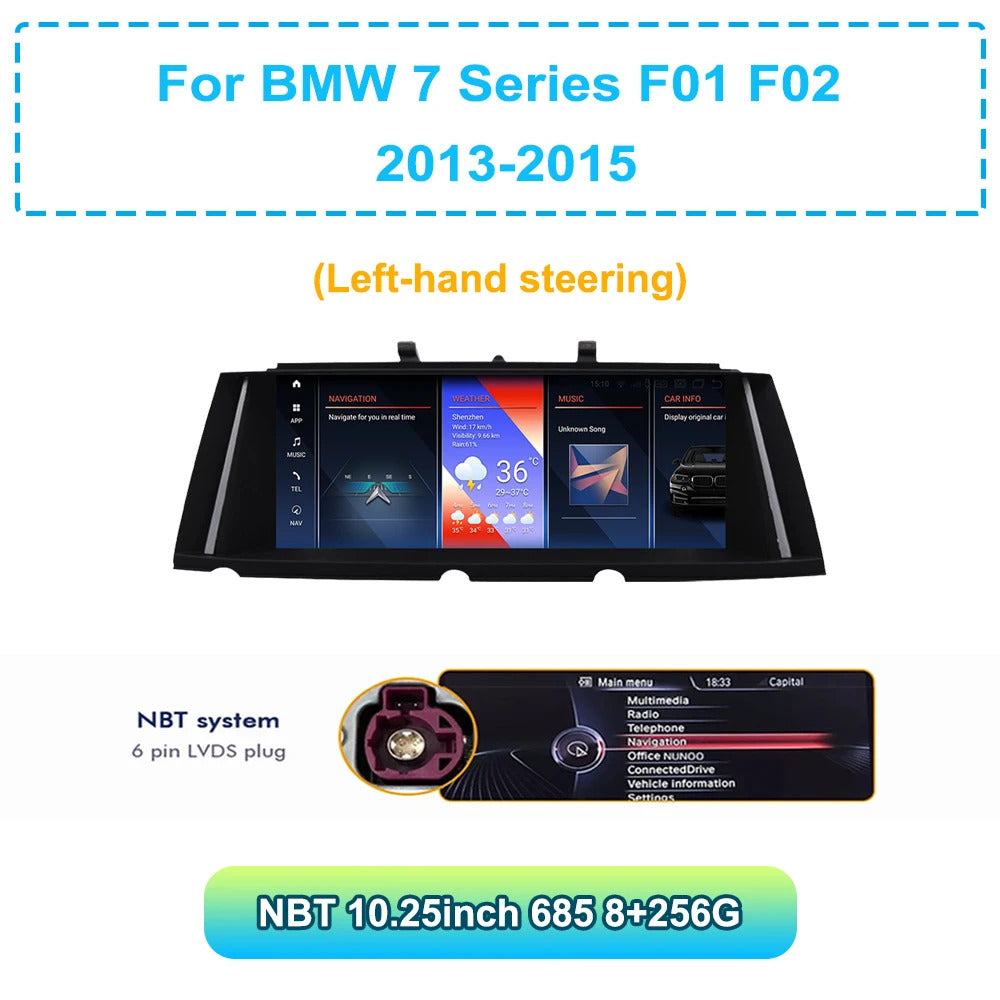 Krando 10.25'' Carplay Car Radio Android For BMW 7 Series F01 F02 2009-2015 Car Multimedia GPS 4G autoradio