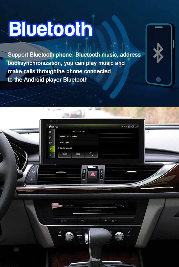 Krando 10.25 Inch Auto GPS Navigation Car Radio For AUDI A6/A6L/A7 2012-2018 Multimedia Player GPS Navigation CarPlay HD Touch