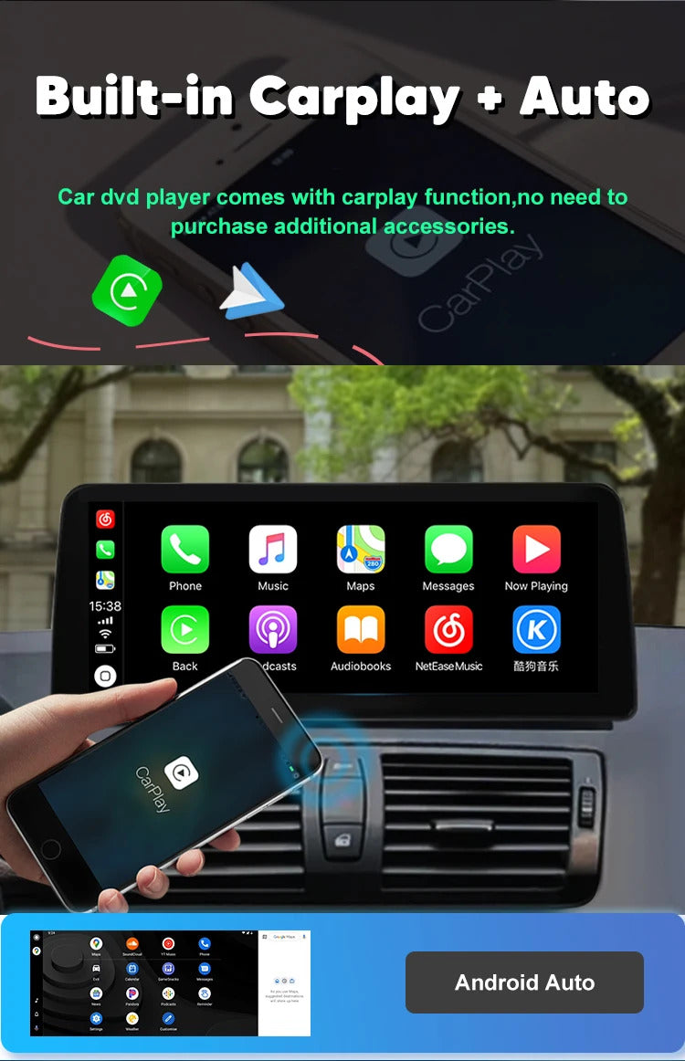 Krando 12.3 Inch Car Radio Carplay For BMW 1 seires E87/E81/E88 Stereo Multimedia Player GPS Navigation CarPlay HD Touch