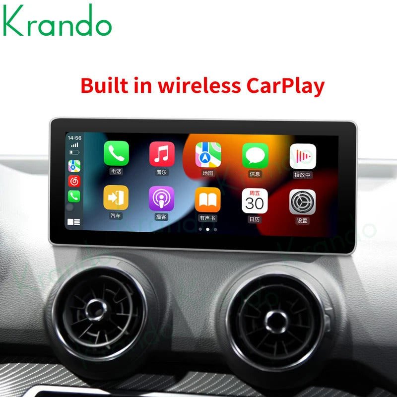 Krando 10.25 Inch Car Radio Android For AUDI Q2/Q2L 2018-2020 Stereo Multimedia Player GPS Navigation CarPlay Screen Head
