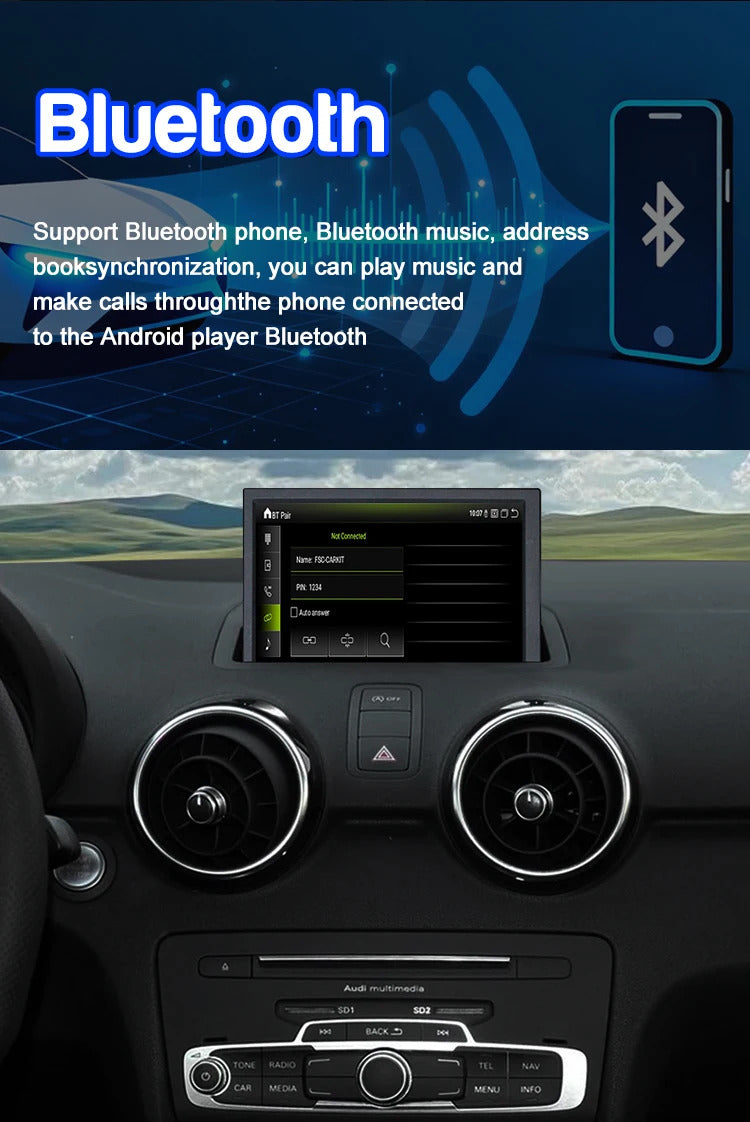 Krando 7 Inch Auto NBT System For AUDI A1 2010-2018 Stereo Multimedia Player GPS Navigation CarPlay