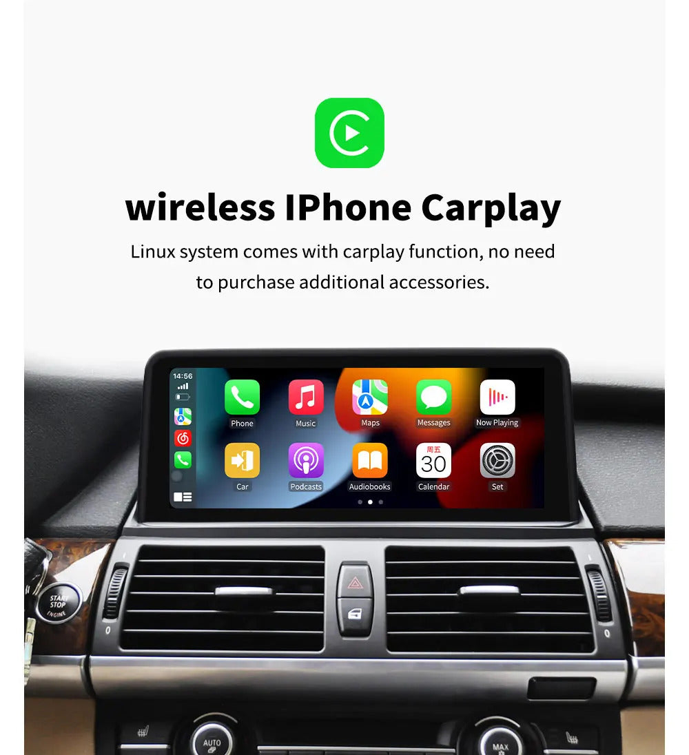 Krando 10.25 Inch Car Radio Android Auto NBT For BMW X5 E70/X6 E71 2007-2014 Multimedia Player GPS Navigation CarPlay HD Touch